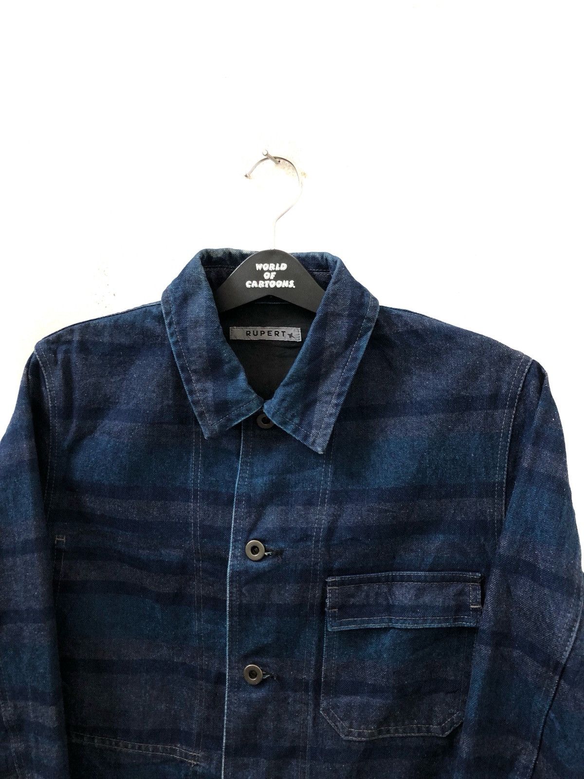 Vintage Vintage RUPERT Japan Border Striped Jailer Denim Jacket Size US S / EU 44-46 / 1 - 7 Thumbnail