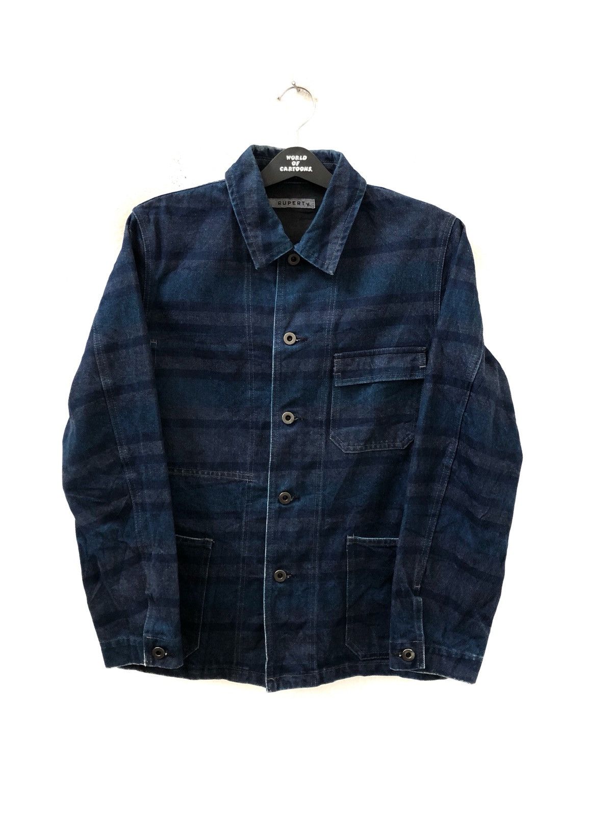 Vintage Vintage RUPERT Japan Border Striped Jailer Denim Jacket Size US S / EU 44-46 / 1 - 6 Thumbnail