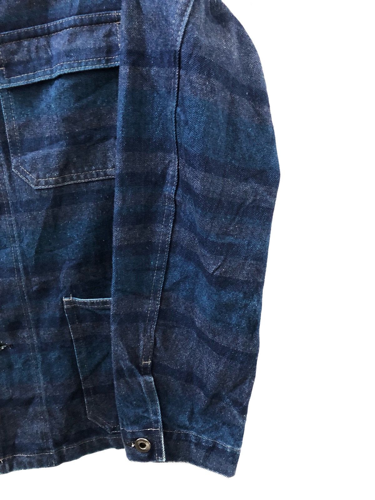 Vintage Vintage RUPERT Japan Border Striped Jailer Denim Jacket Size US S / EU 44-46 / 1 - 8 Thumbnail