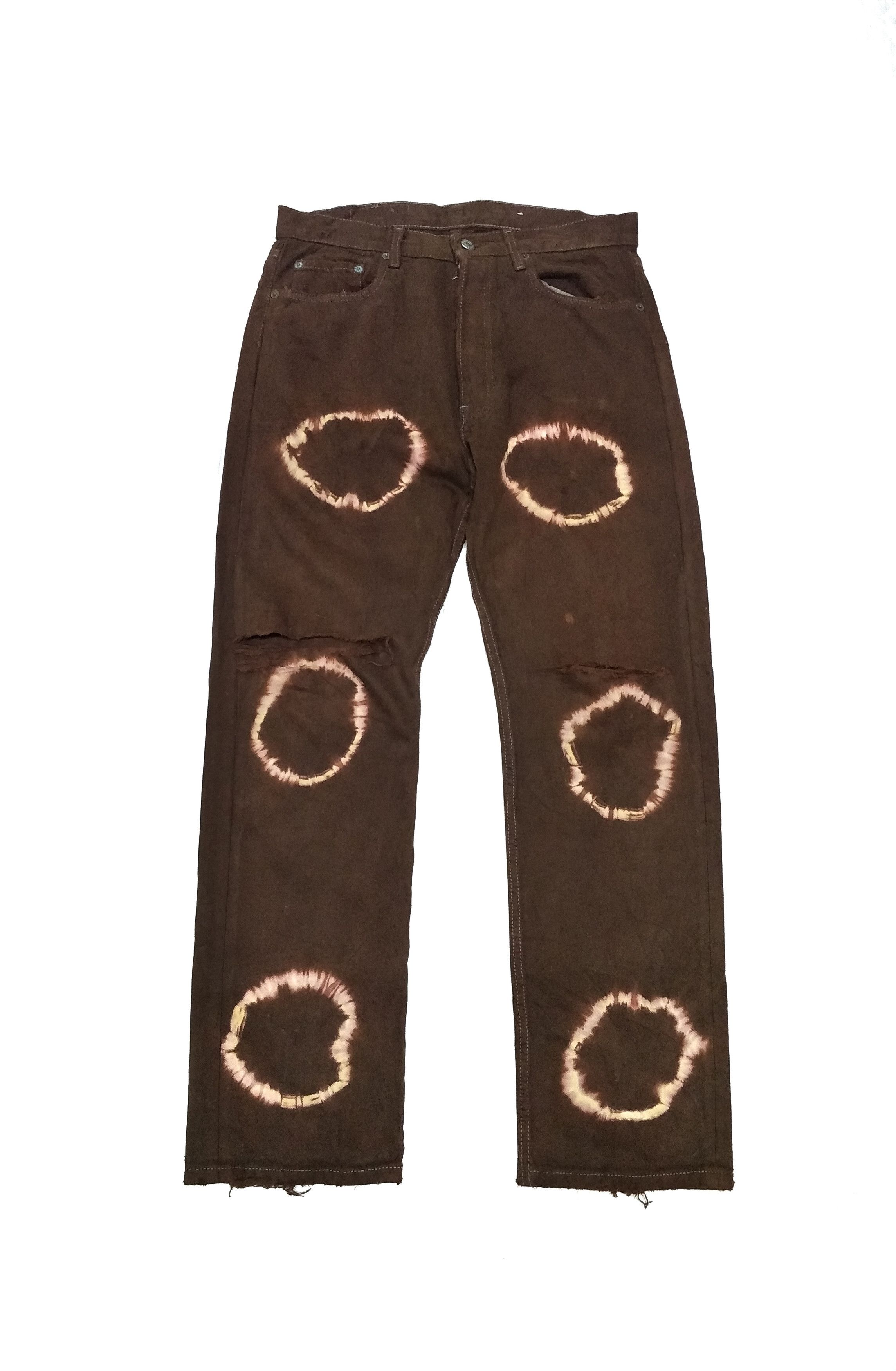 Levi's Vintage Levi's Acid Ring Brown Ripped Distress Denim Size US 32 / EU 48 - 1 Thumbnail