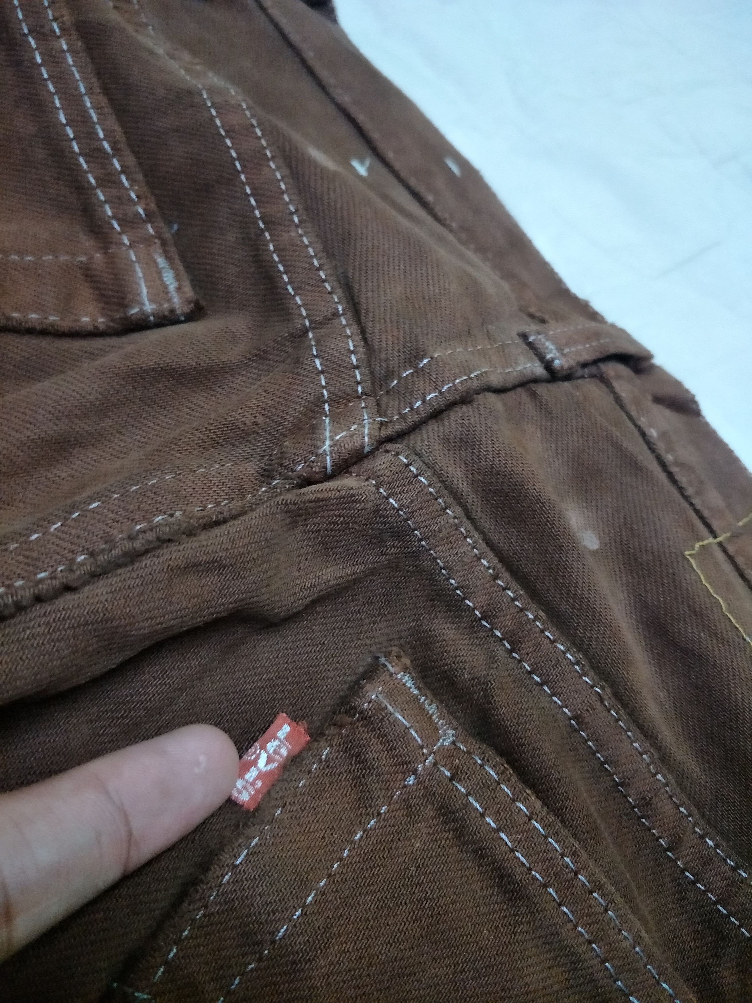 Levi's Vintage Levi's Acid Ring Brown Ripped Distress Denim Size US 32 / EU 48 - 9 Thumbnail
