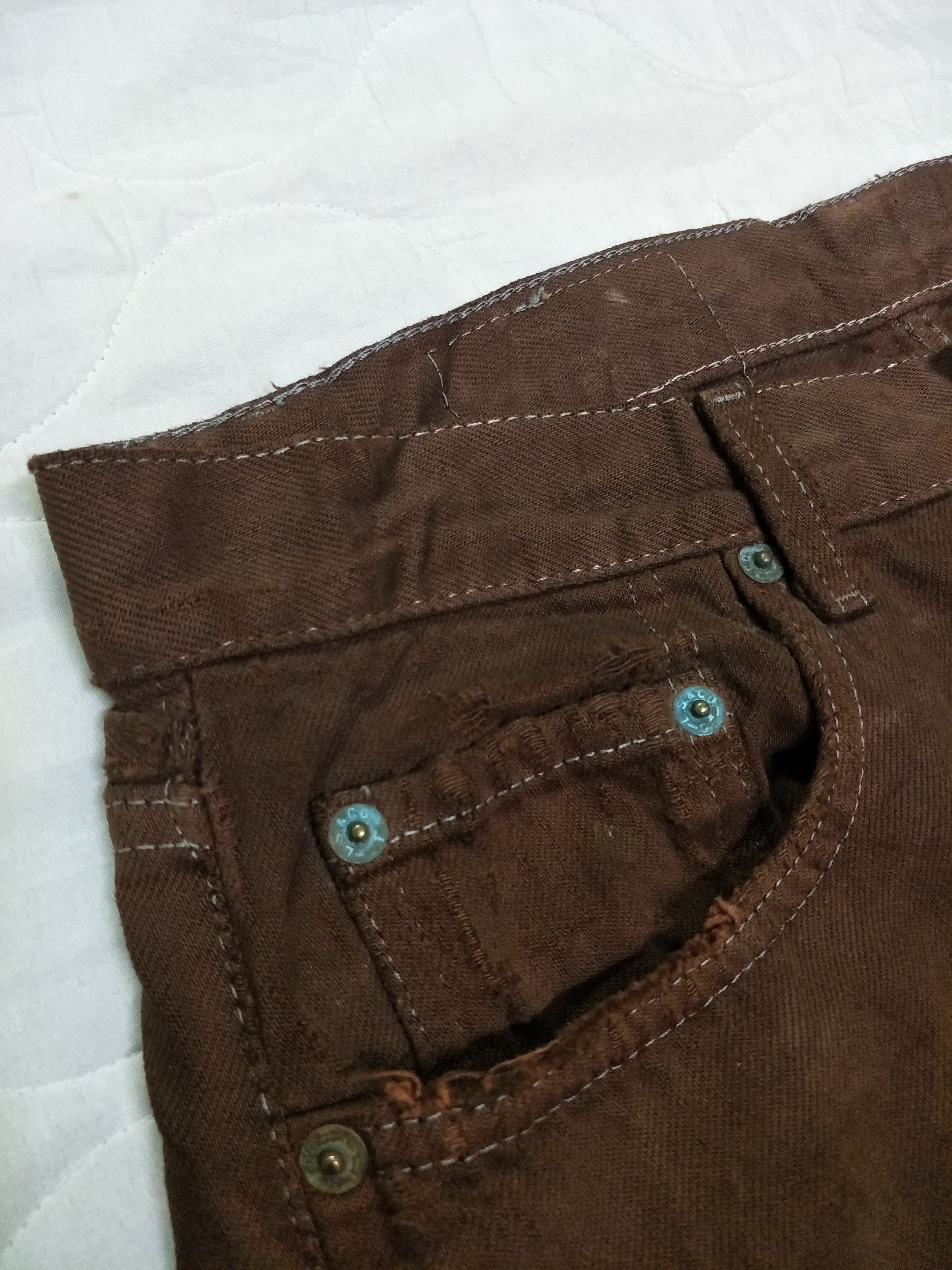 Levi's Vintage Levi's Acid Ring Brown Ripped Distress Denim Size US 32 / EU 48 - 4 Thumbnail