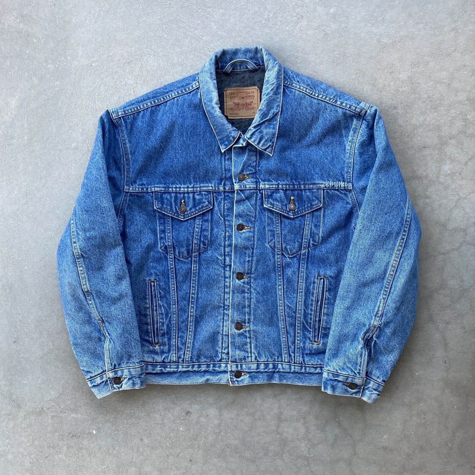 Vintage Levi's 70506-0316 Blanket Lined Blue Denim Trucker Jacket | Grailed