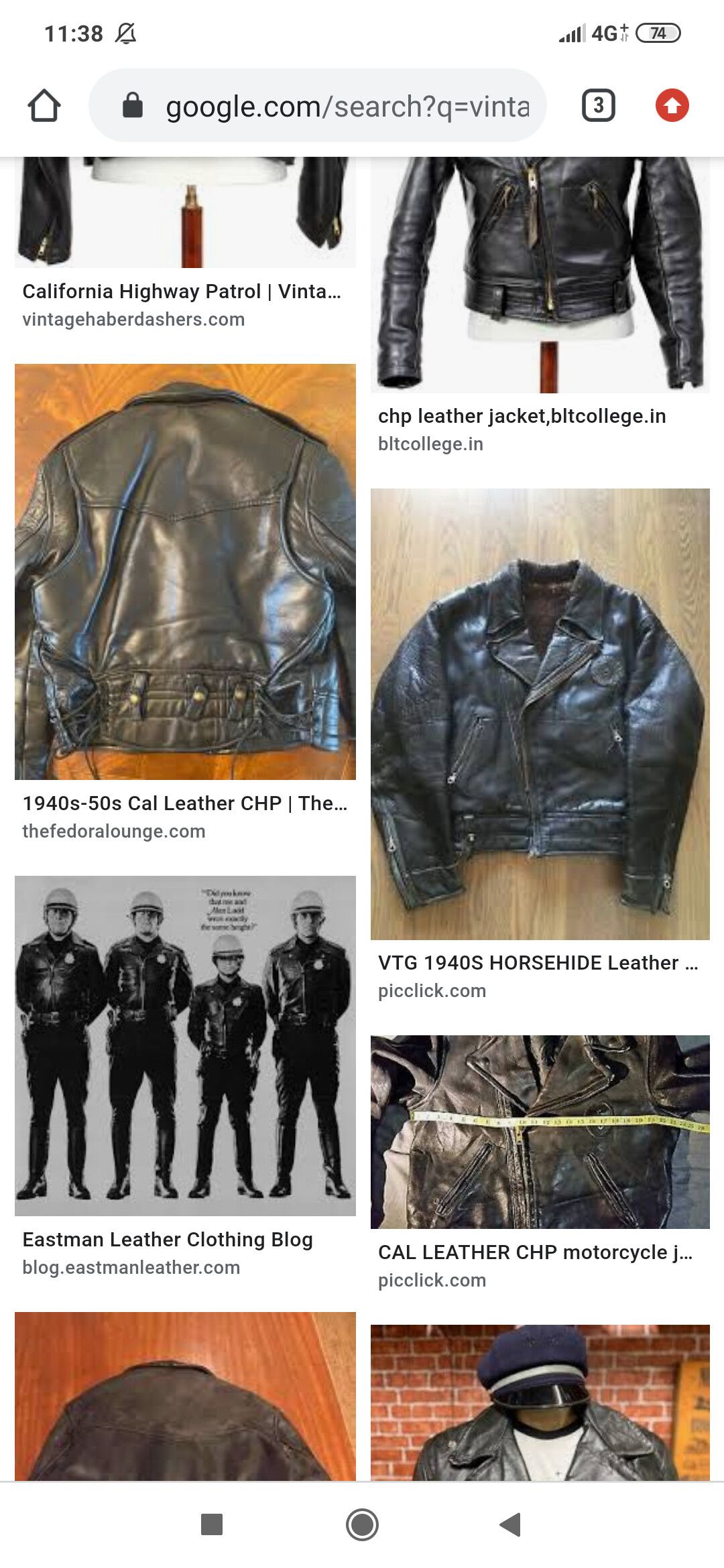 Vintage VINTAGE 50'S LAPD CAL LEATHER BLACK HORSEHIDE JACKET Size US L / EU 52-54 / 3 - 24 Preview