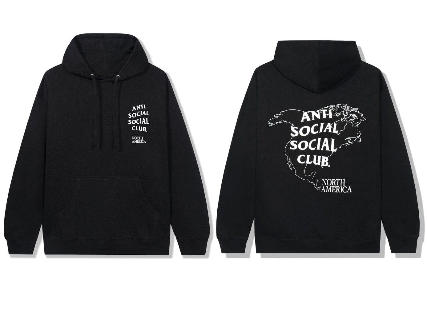 DS White ASSC North America Black Hoodie BAPE KITH FOG kaws