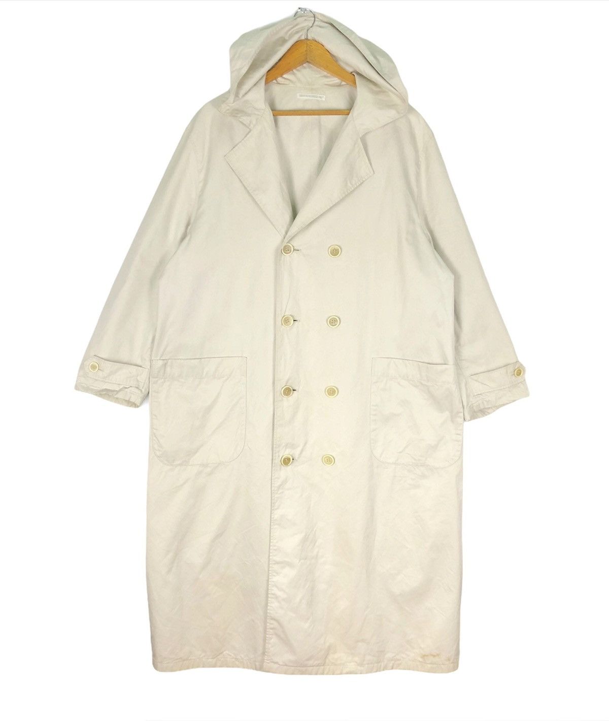 Yohji Yamamoto ❄️YOHJI YAMAMOTO Signature Collar Coat Double Breast Jacket Size US L / EU 52-54 / 3 - 3 Thumbnail