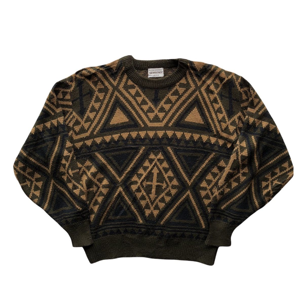 Coloured Cable Knit Sweater × Japanese Brand × Vintage Vintage 