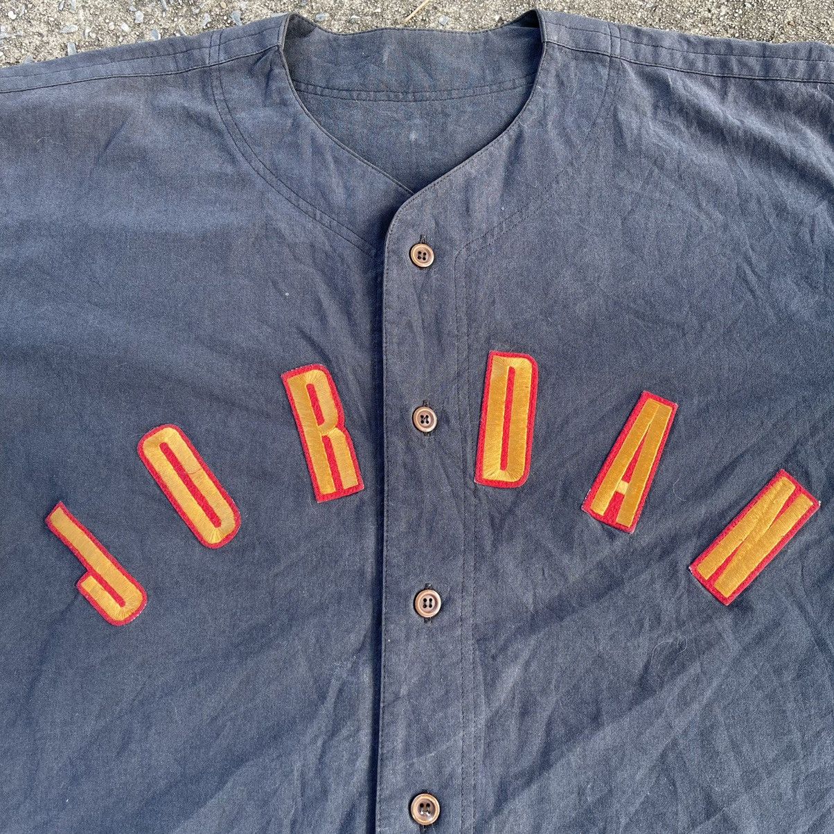 Jordan Brand × Nike × Vintage Rare! Vintage 1992s Nike Air Jordan Baseball Jersey Size US XL / EU 56 / 4 - 6 Thumbnail