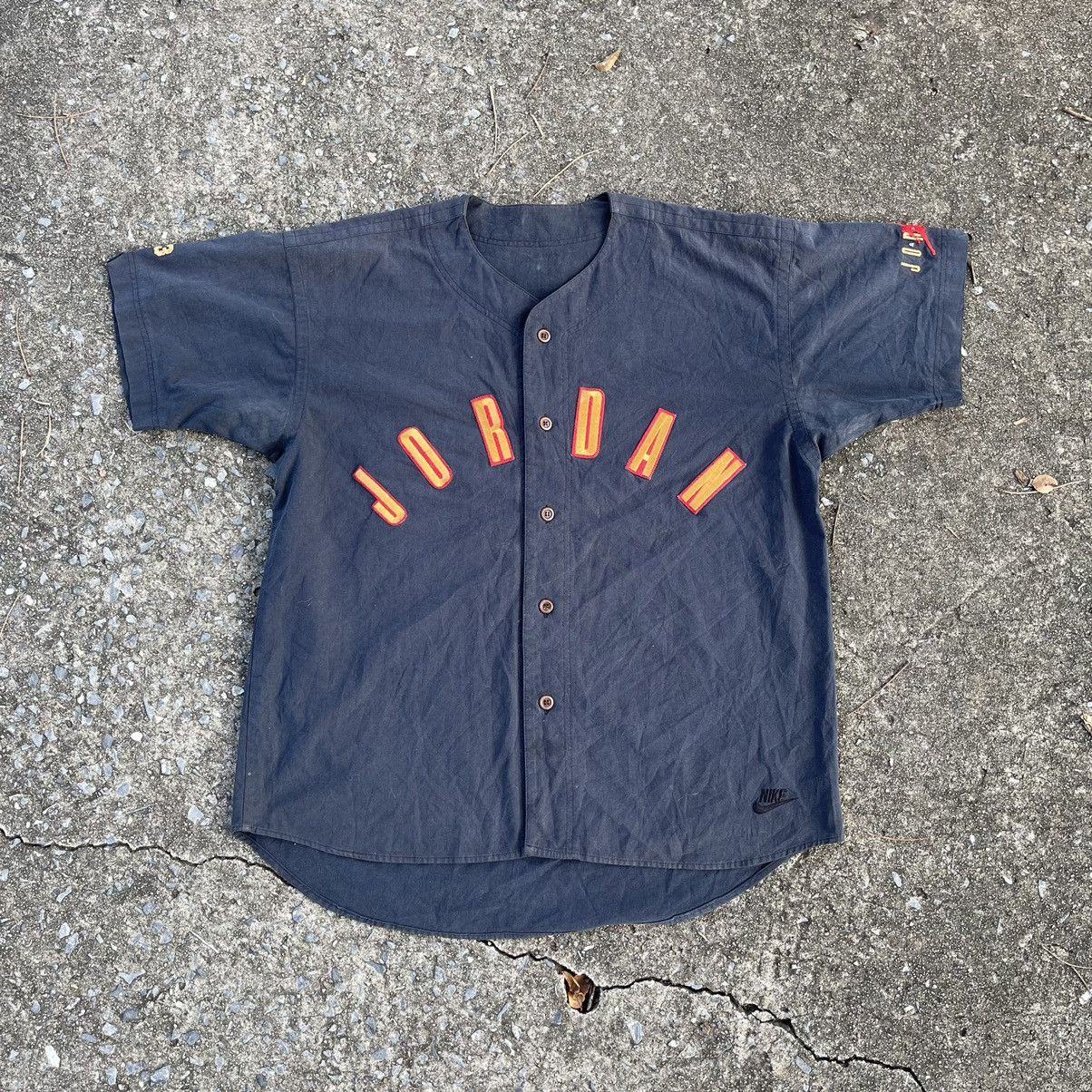 Jordan Brand × Nike × Vintage Rare! Vintage 1992s Nike Air Jordan Baseball Jersey Size US XL / EU 56 / 4 - 5 Thumbnail
