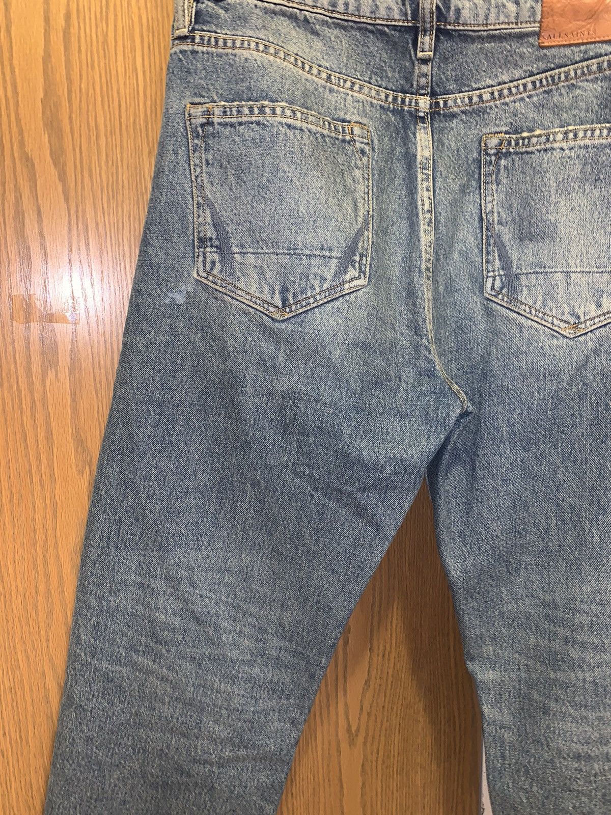 Allsaints Allsaints Raw Edge Distressed Tapered Jeans Size US 30 / EU 46 - 7 Thumbnail