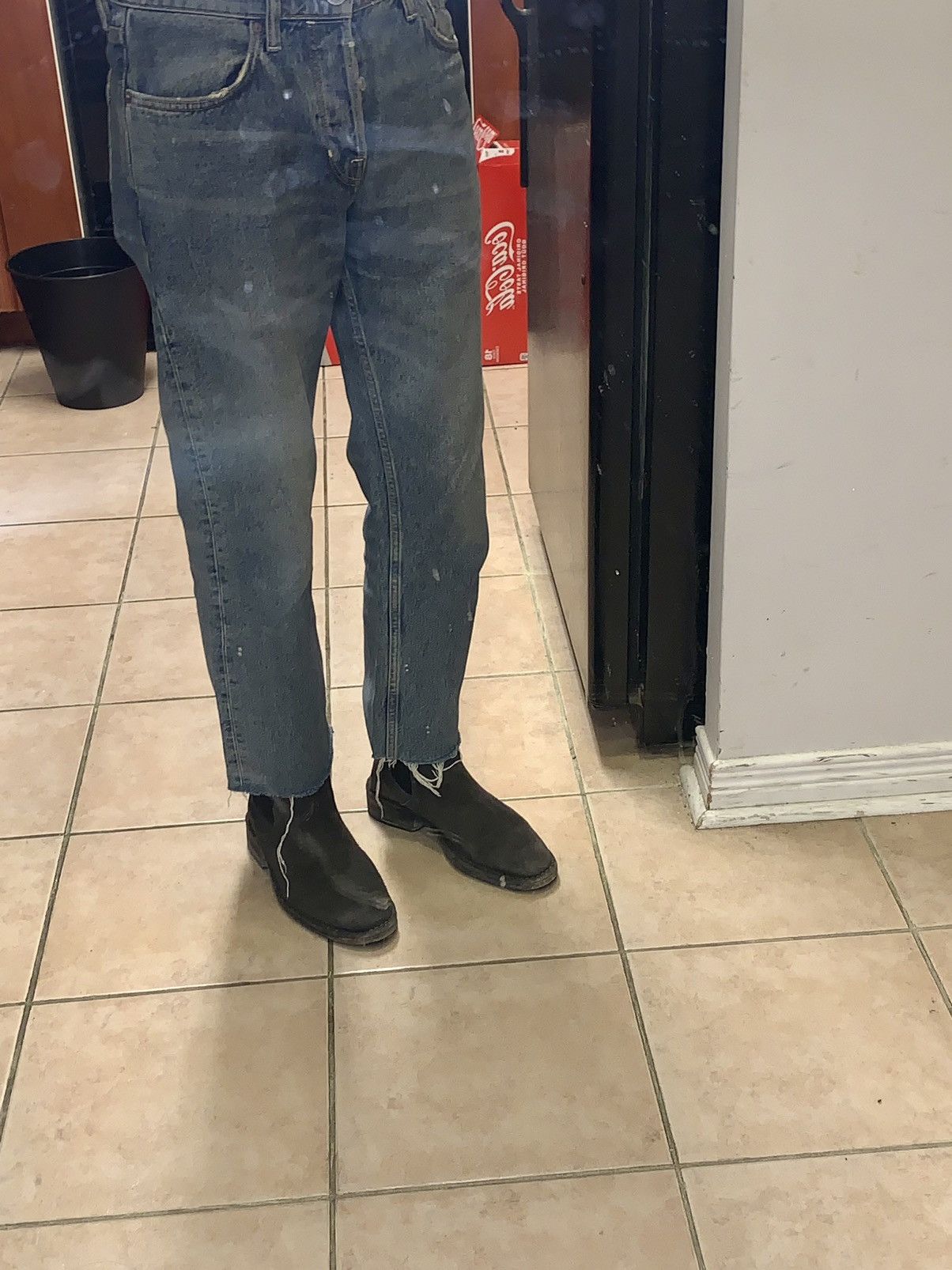 Allsaints Allsaints Raw Edge Distressed Tapered Jeans Size US 30 / EU 46 - 10 Thumbnail