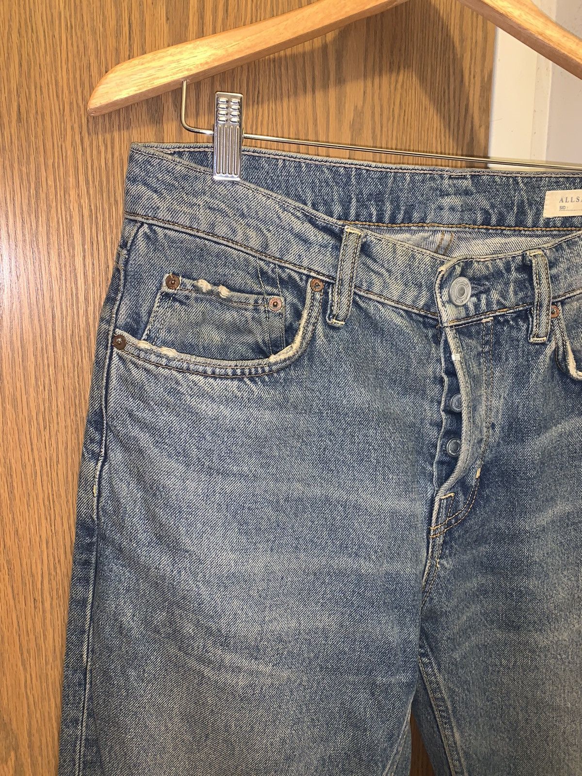 Allsaints Allsaints Raw Edge Distressed Tapered Jeans Size US 30 / EU 46 - 3 Thumbnail