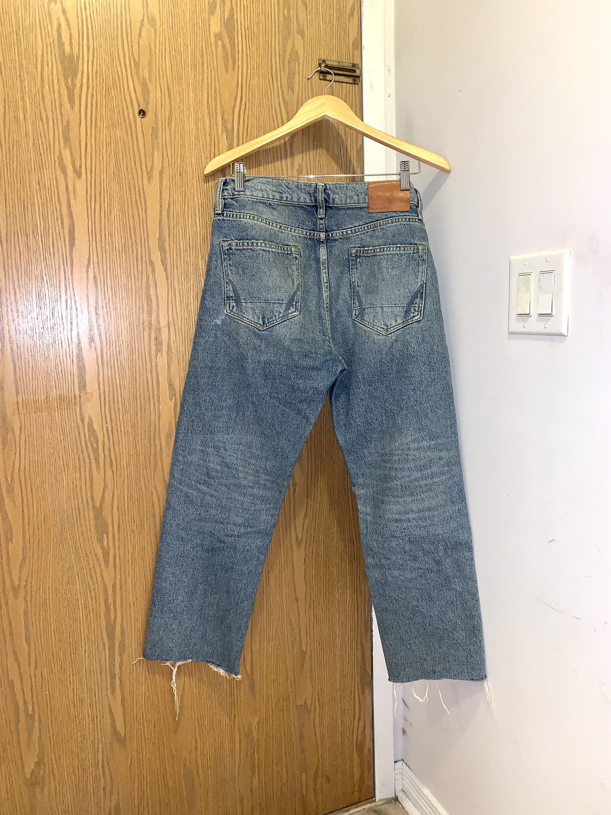Allsaints Allsaints Raw Edge Distressed Tapered Jeans Size US 30 / EU 46 - 5 Thumbnail