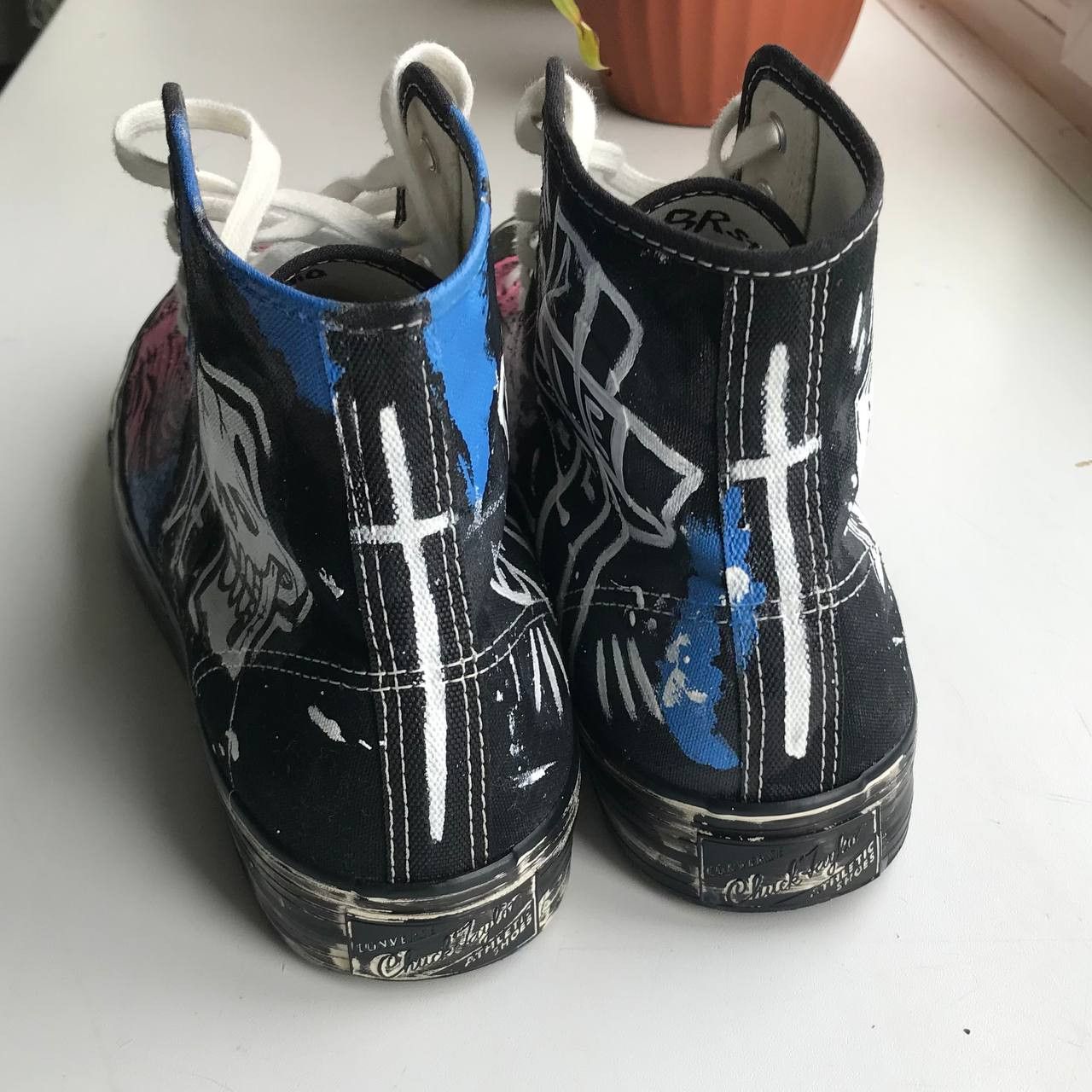 Converse Custom LIL PEEP LIL PEEP NEVER SAY DIE CUSTOM HAND PAINTED CONVERSE Grailed