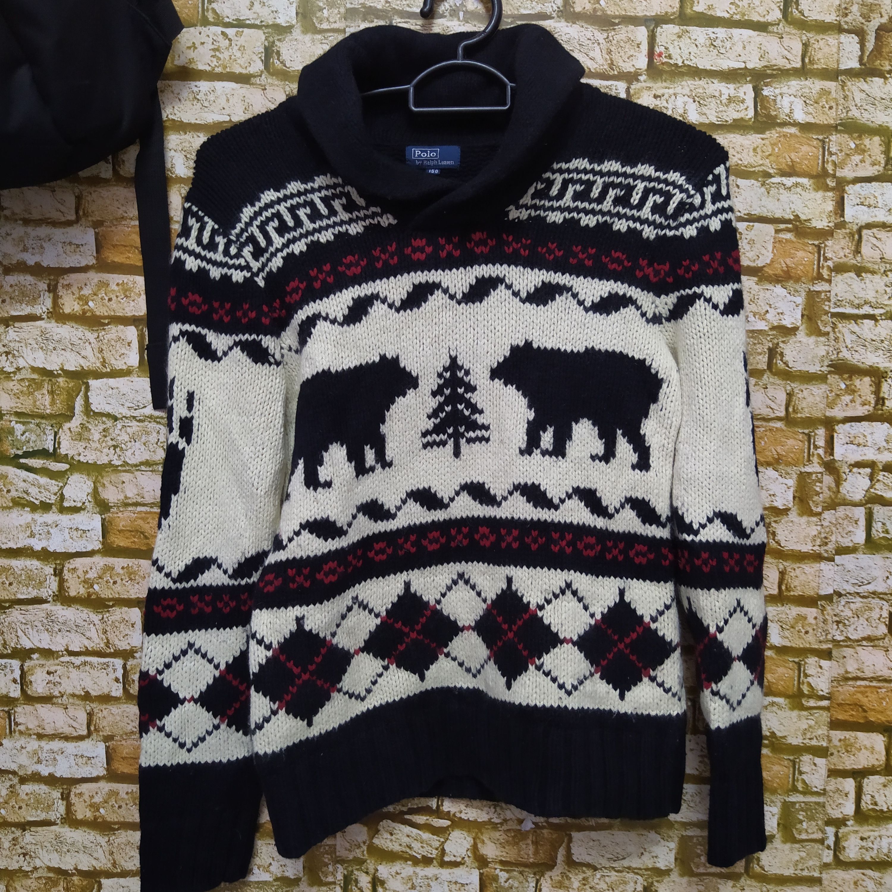 Polo Ralph Lauren × Vintage 90s POLO RALPH LAUREN BEAR KNITWEAR (D253) Size US XS / EU 42 / 0 - 1 Thumbnail