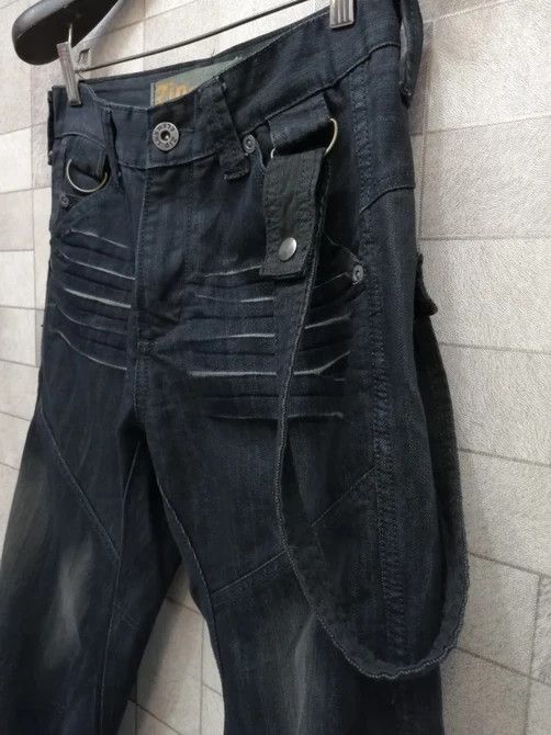 Japanese Brand Zip Element Punk Bondage Grunge Suspender Jeans Size US 28 / EU 44 - 2 Thumbnail
