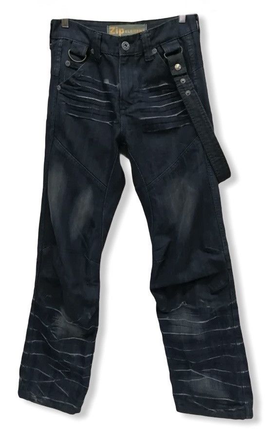 Japanese Brand Zip Element Punk Bondage Grunge Suspender Jeans Size US 28 / EU 44 - 1 Thumbnail
