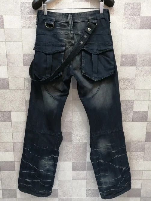 Japanese Brand Zip Element Punk Bondage Grunge Suspender Jeans Size US 28 / EU 44 - 6 Thumbnail