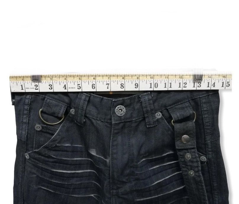 Japanese Brand Zip Element Punk Bondage Grunge Suspender Jeans Size US 28 / EU 44 - 11 Thumbnail
