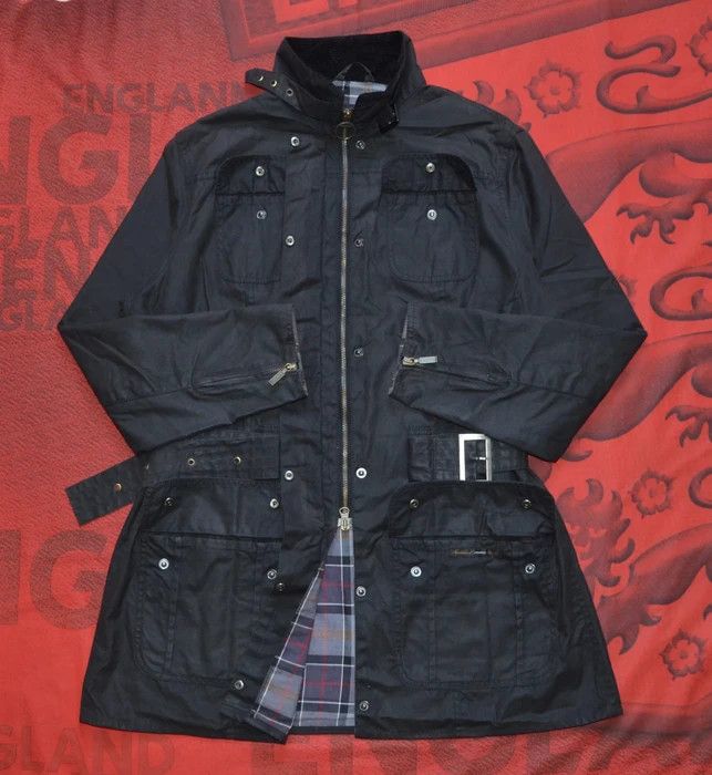 Barbour × Other Barbour Utility Mac Wax Women Jacket Black Waxed Cotton Size L / US 10 / IT 46 - 5 Thumbnail