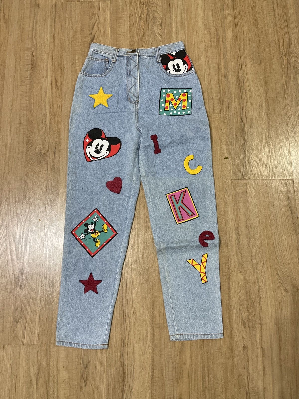 Vintage Disney Mickey Patch Jeans buy