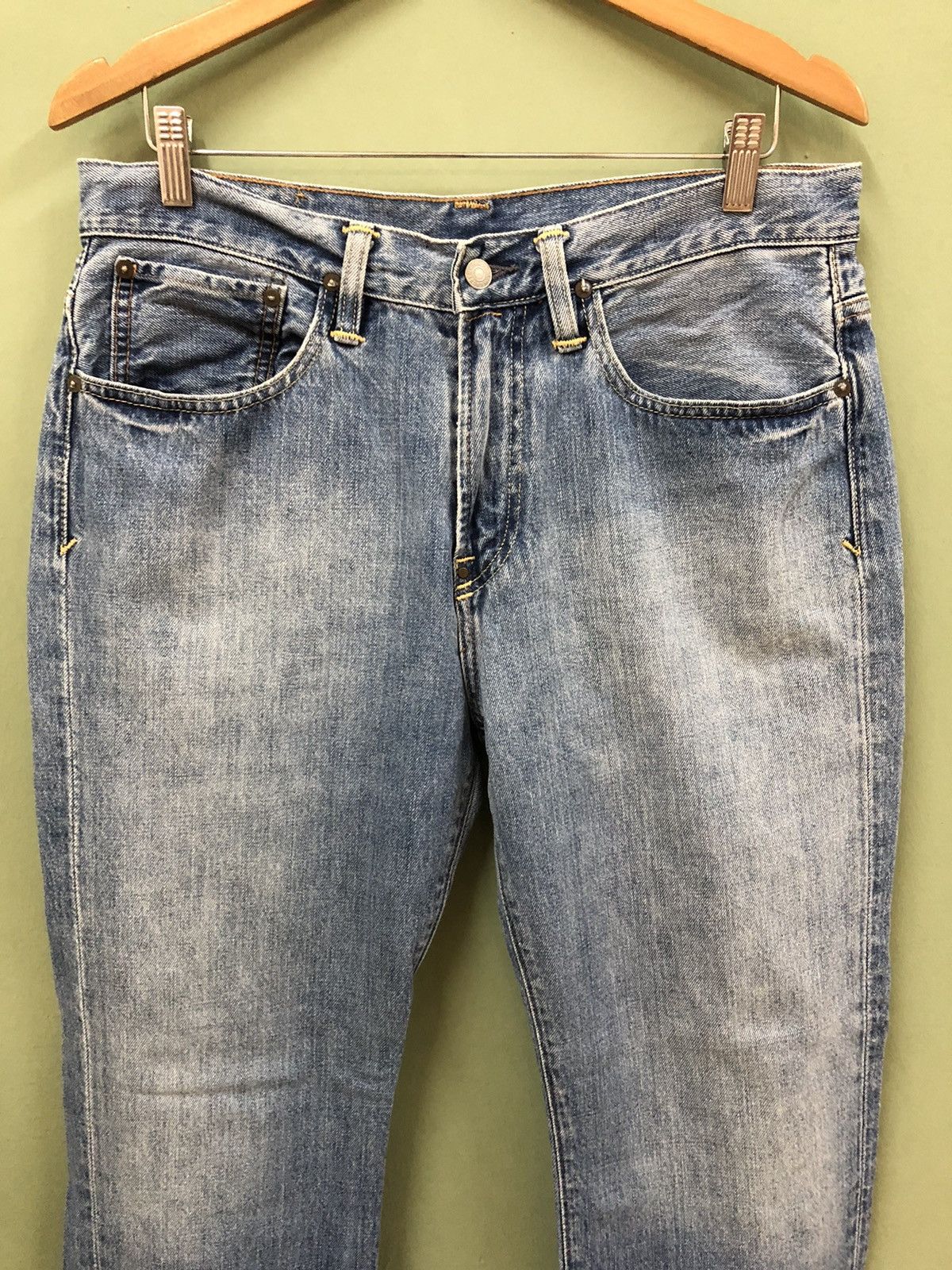 Polo Ralph Lauren × Ralph Lauren POLO RL - REGULAR FIT MID WASH BASIC VINTAGE JEANS Size US 31 - 7 Thumbnail