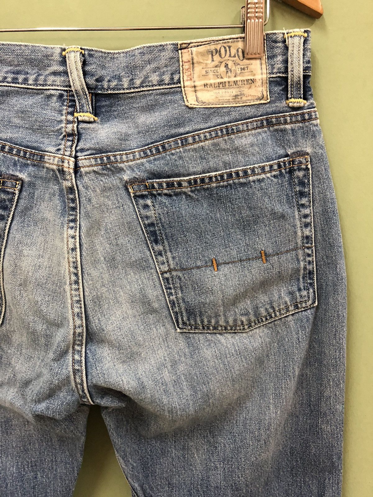 Polo Ralph Lauren × Ralph Lauren POLO RL - REGULAR FIT MID WASH BASIC VINTAGE JEANS Size US 31 - 5 Thumbnail