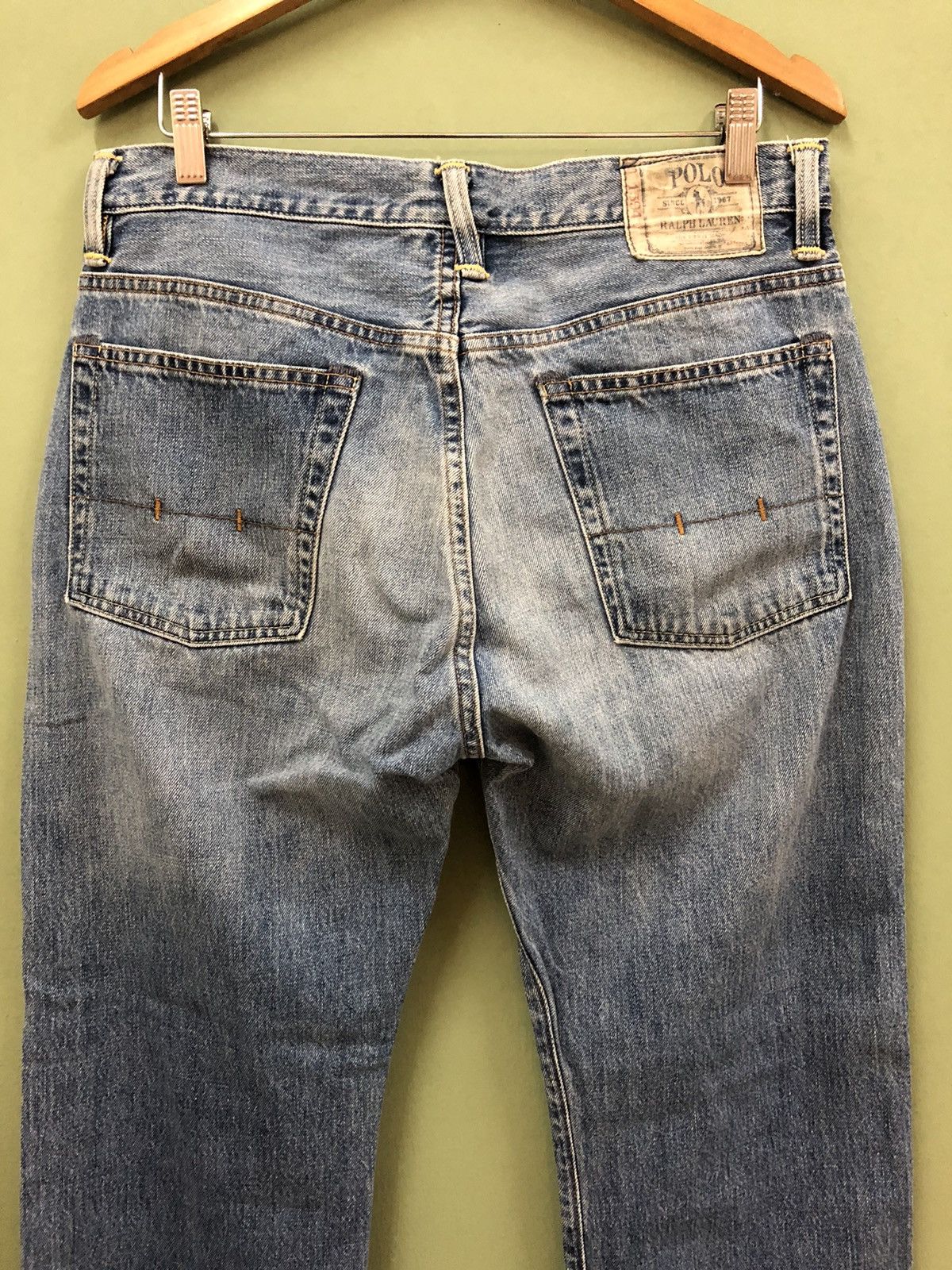 Polo Ralph Lauren × Ralph Lauren POLO RL - REGULAR FIT MID WASH BASIC VINTAGE JEANS Size US 31 - 3 Thumbnail