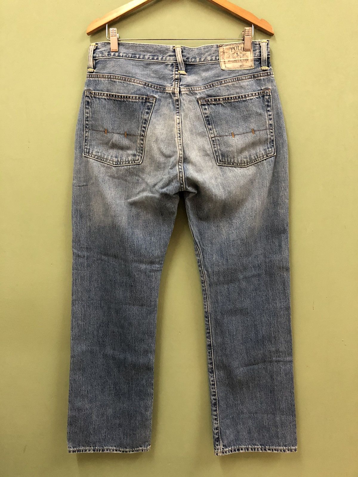 Polo Ralph Lauren × Ralph Lauren POLO RL - REGULAR FIT MID WASH BASIC VINTAGE JEANS Size US 31 - 2 Thumbnail