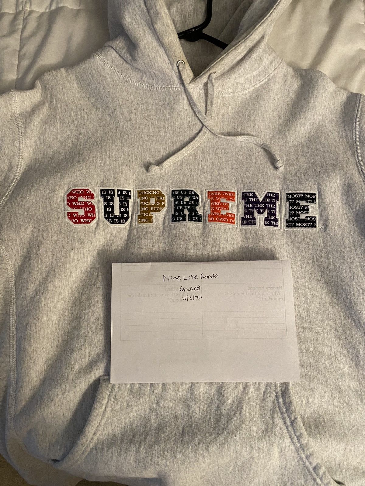 supreme basketball jersey hooded sweatshirt ash grey