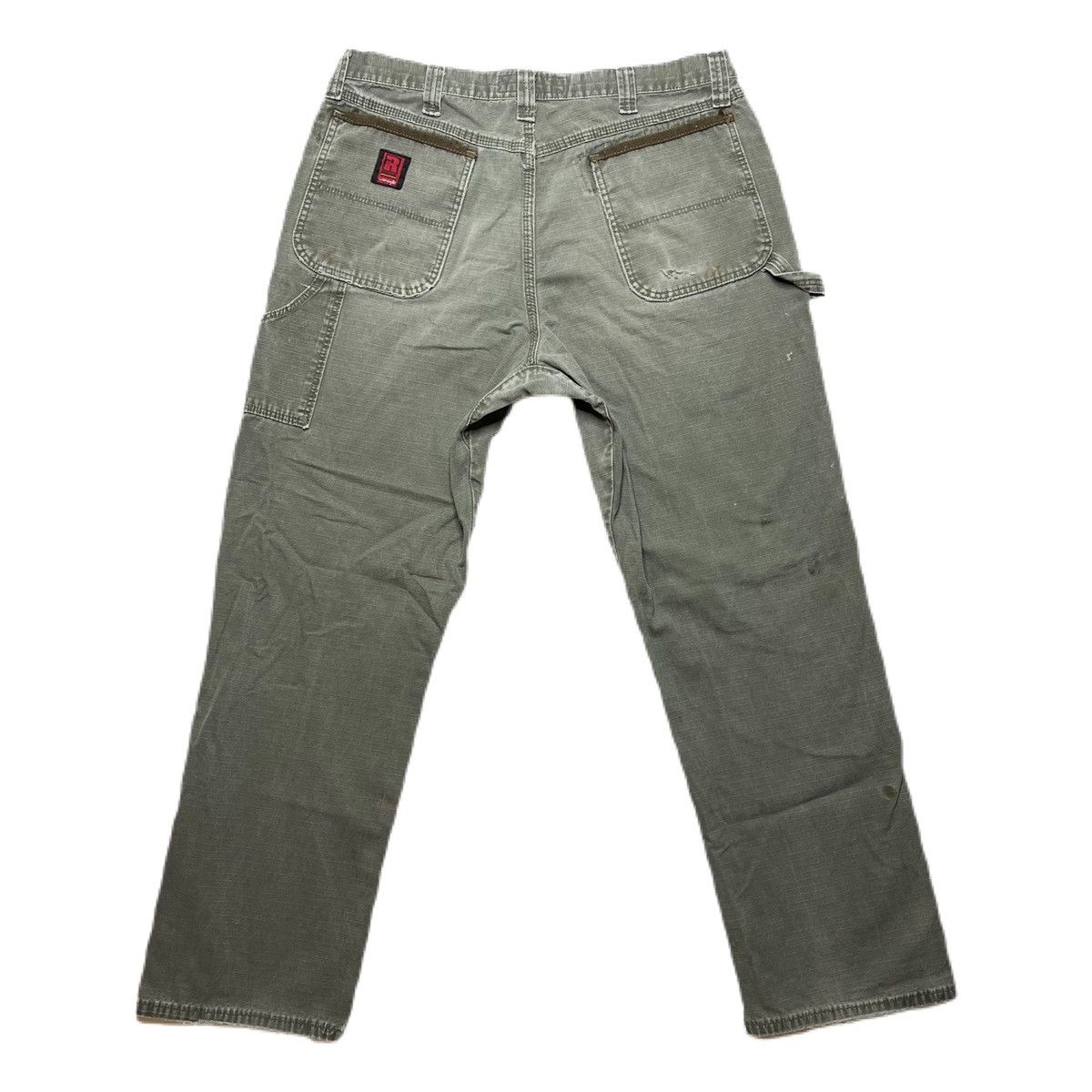 Vintage × Wrangler Wrangler Riggs Ripstop Carpenter Pants Distressed Workwear Size US 36 / EU 52 - 3 Thumbnail