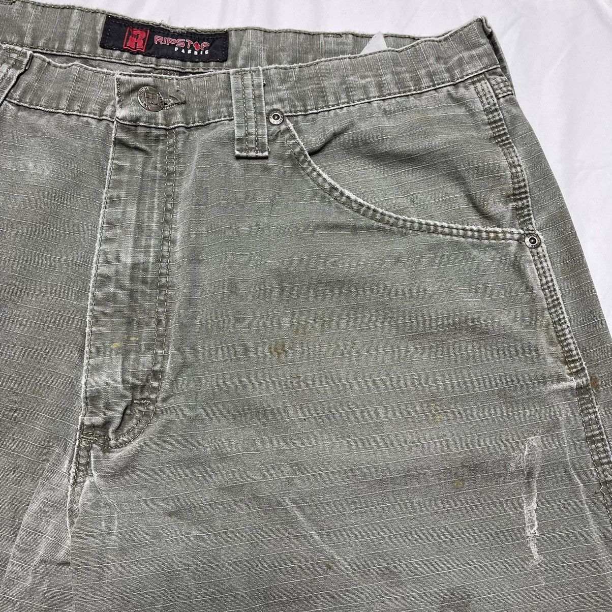 Vintage × Wrangler Wrangler Riggs Ripstop Carpenter Pants Distressed Workwear Size US 36 / EU 52 - 6 Thumbnail