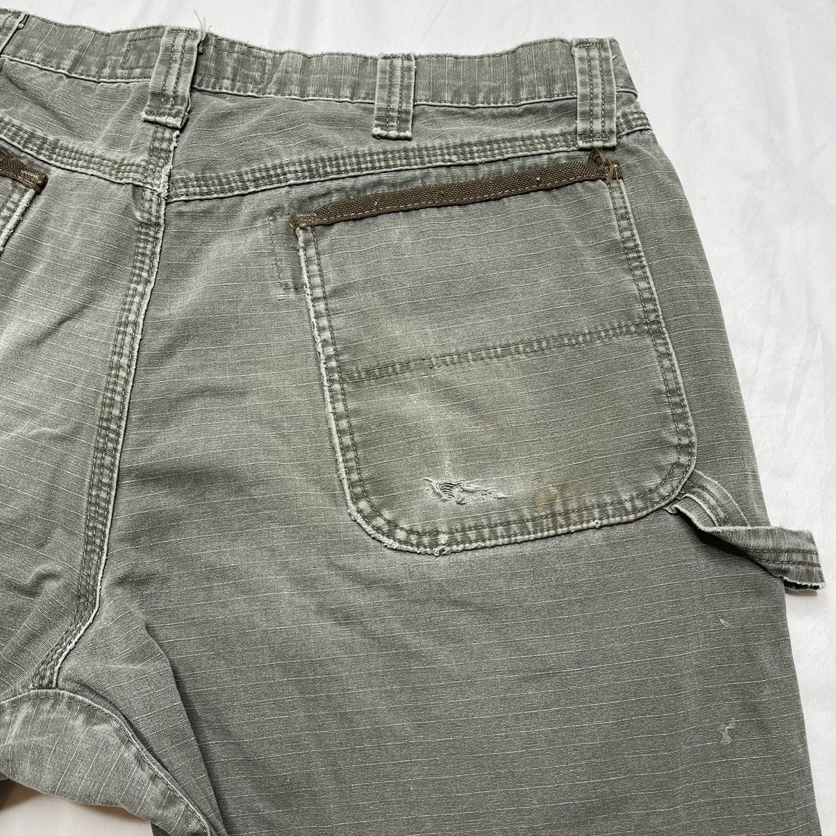 Vintage × Wrangler Wrangler Riggs Ripstop Carpenter Pants Distressed Workwear Size US 36 / EU 52 - 13 Thumbnail