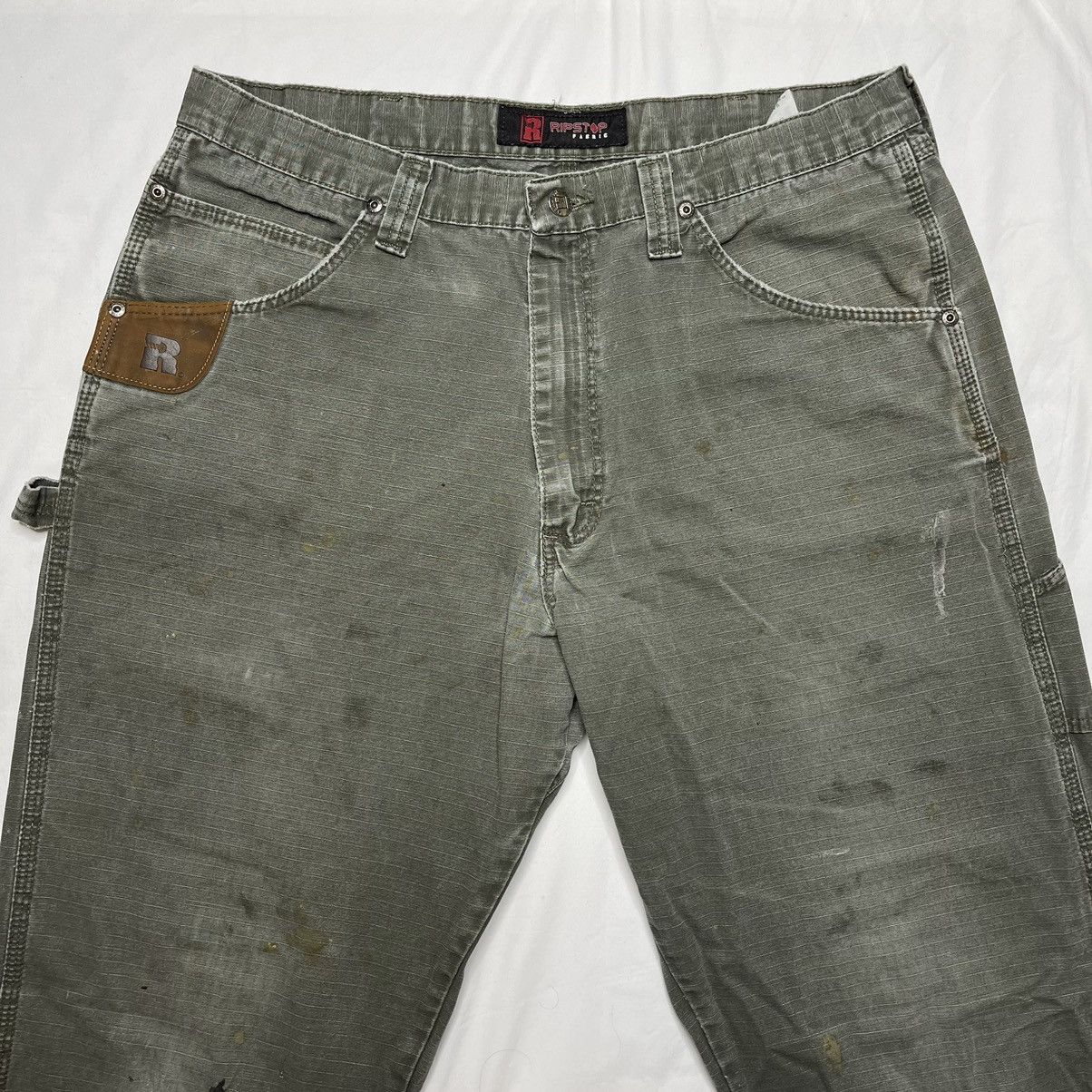 Vintage × Wrangler Wrangler Riggs Ripstop Carpenter Pants Distressed Workwear Size US 36 / EU 52 - 4 Thumbnail