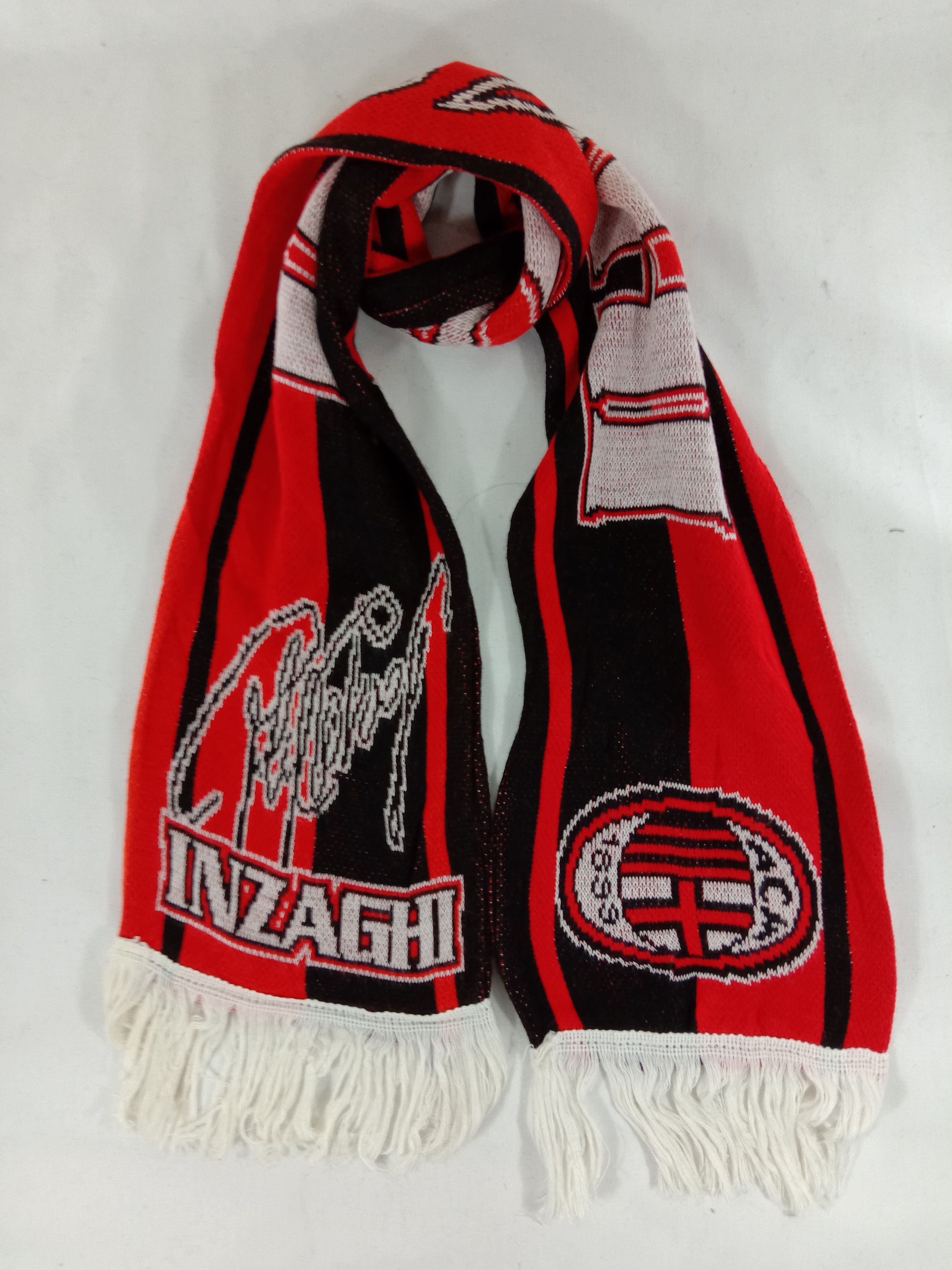 Vintage Vintage AC Milan x Inzaghi Scarf / Muffler / Wool Size ONE SIZE - 2 Thumbnail