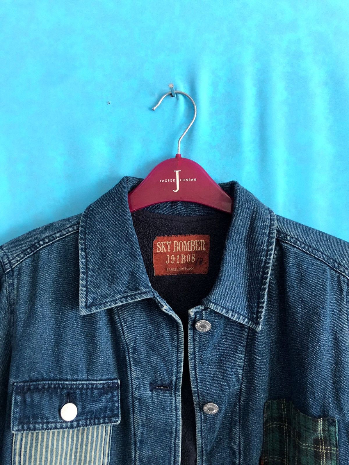 Japanese Brand sky bomber 391B08 multi patches #1647 Size US L / EU 52-54 / 3 - 1 Thumbnail