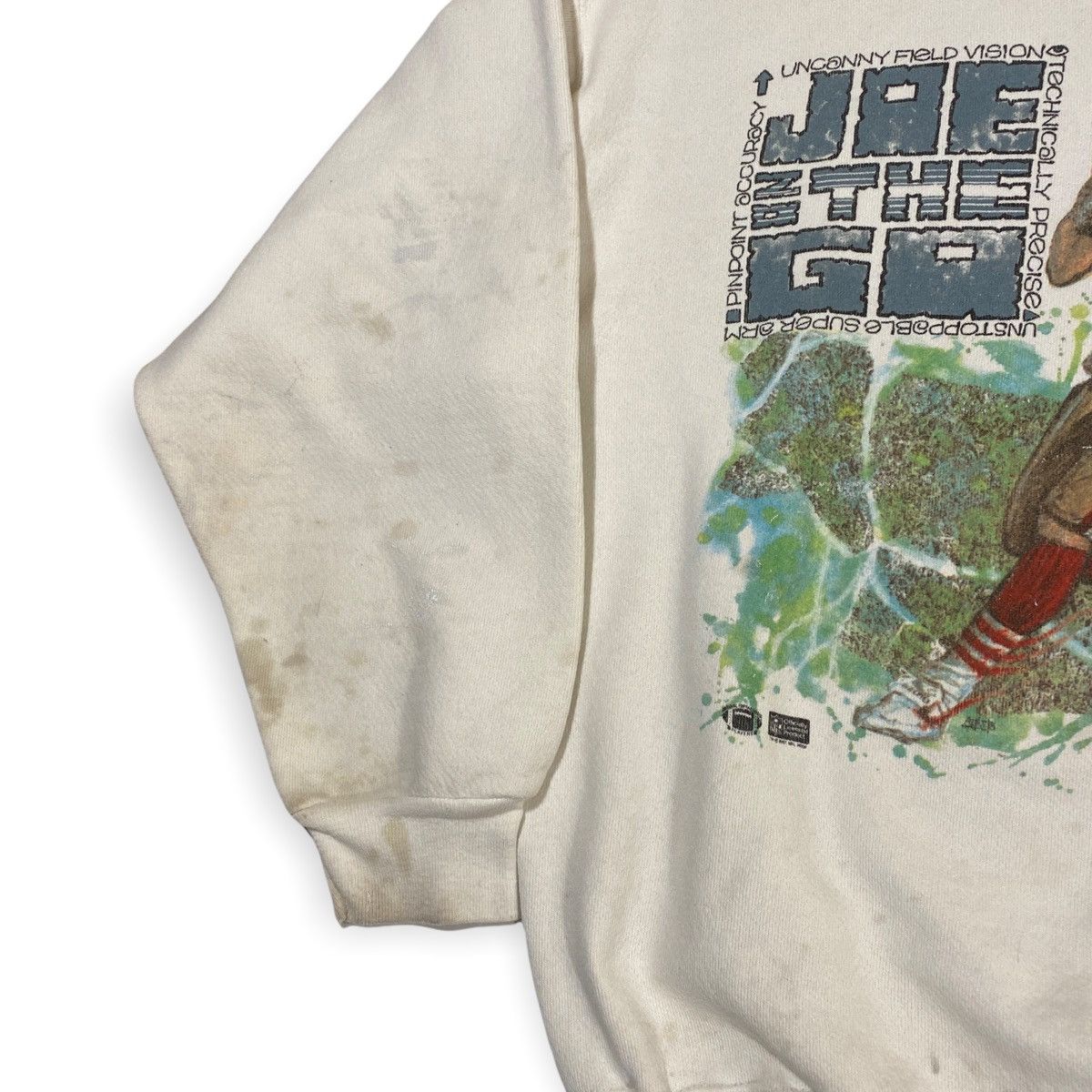 NFL × Salem Sportswear × Vintage 90s NFL Joe Montana 49ers Sweatshirt Size US XL / EU 56 / 4 - 7 Thumbnail