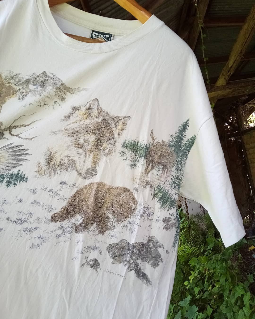 Habitat Vintage Habitat 90s Northern Elements Nature animals tee Size US XL / EU 56 / 4 - 6 Thumbnail