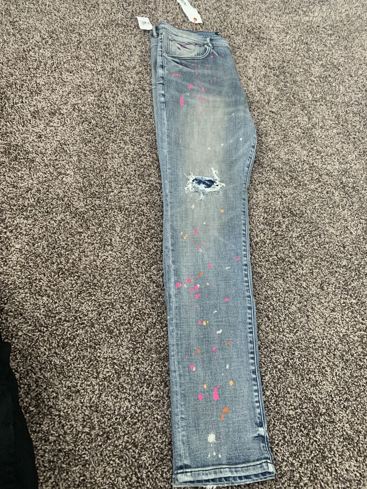 Streetwear Purple Brand P002 Splatter Jeans | Grailed