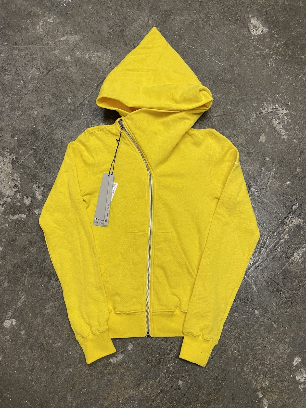 Champion × Rick Owens Rick Owens Champion yellow mountain hoodie 