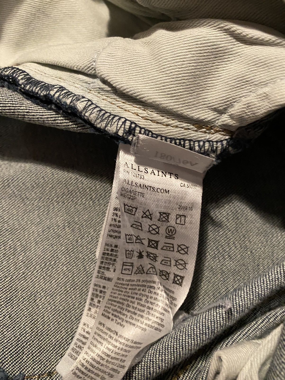 Allsaints Cigarette Jeans from Allsaints Size US 30 / EU 46 - 8 Thumbnail