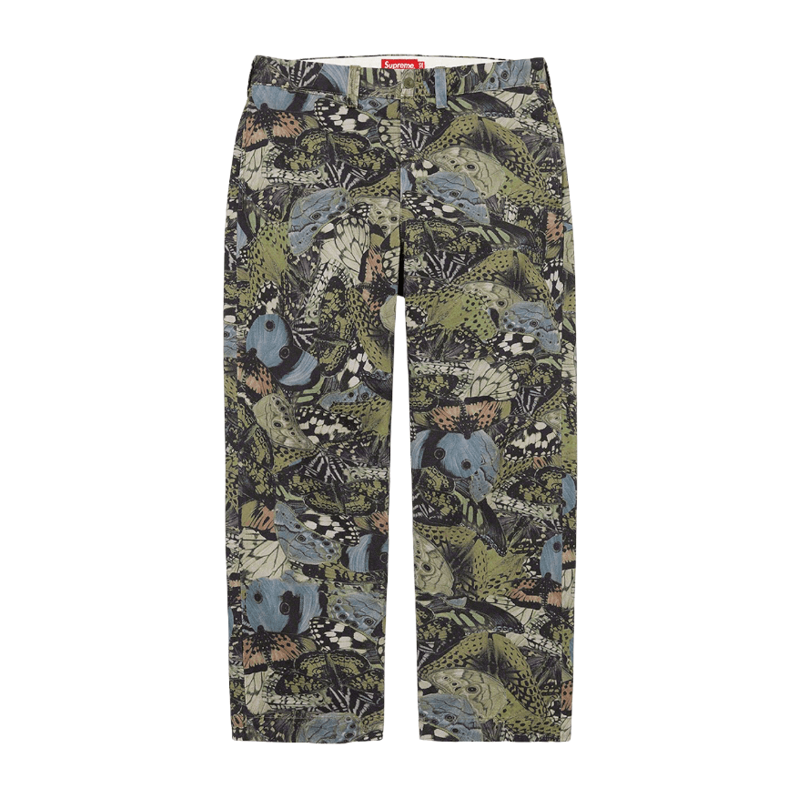 Supreme Supreme Butterflies Cotton Chino Pants Multicolor FW21