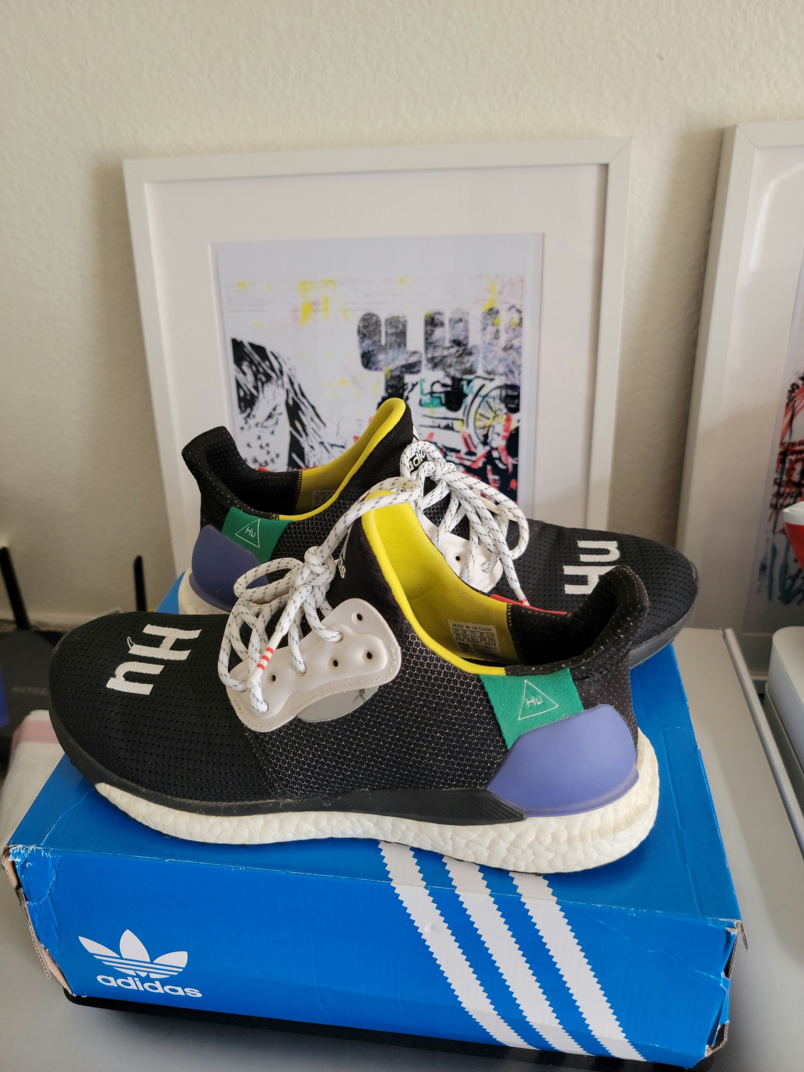 Pharrell Adidas solar hu glide black pharrell human race Grailed