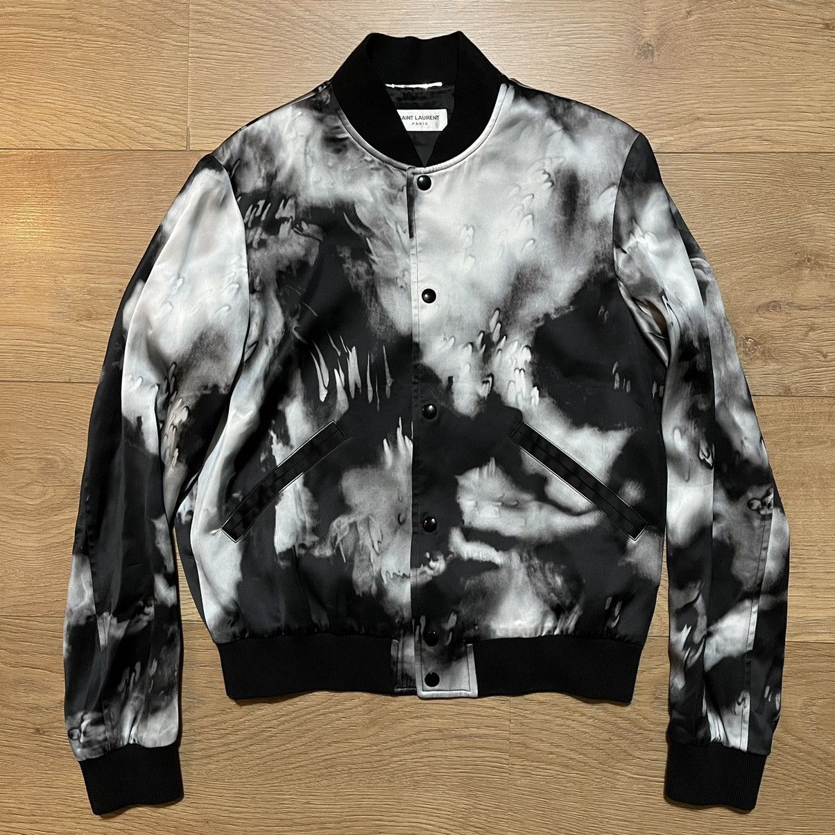 Tie Dye Viscose Varsity Satin Jacket S YSL