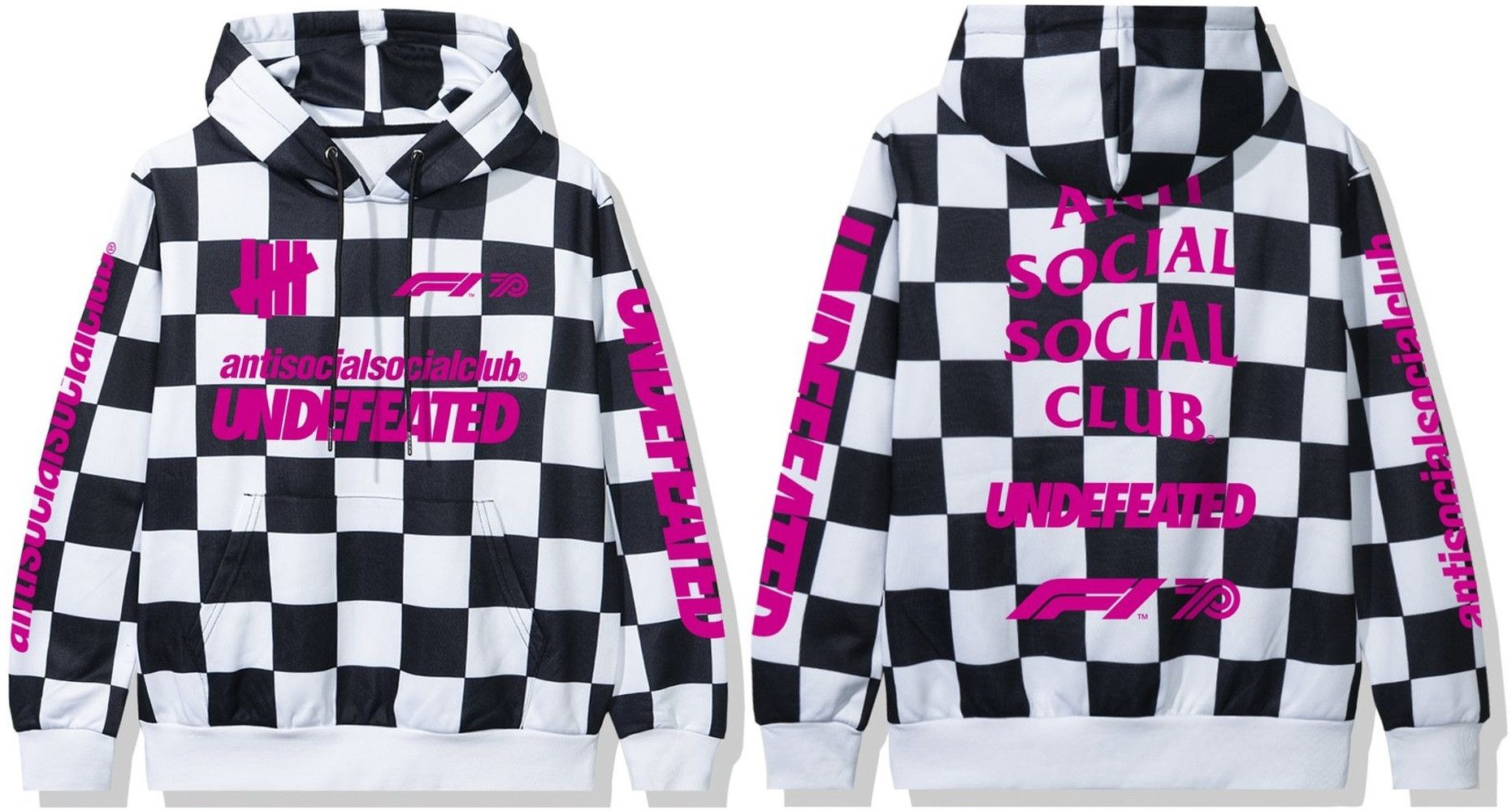 HOT Assc X Anti Social Club X F1 Black Hoodie Assc F1 Hoodie
