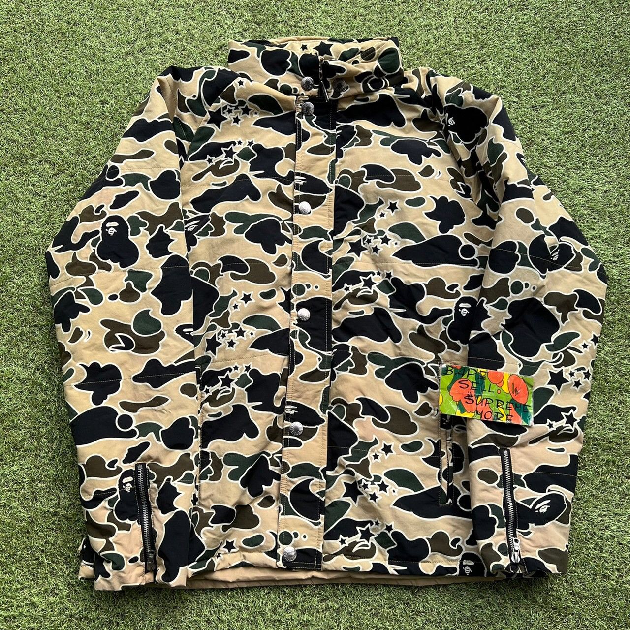 Bape BAPE puffer jacket Sta camo | Grailed