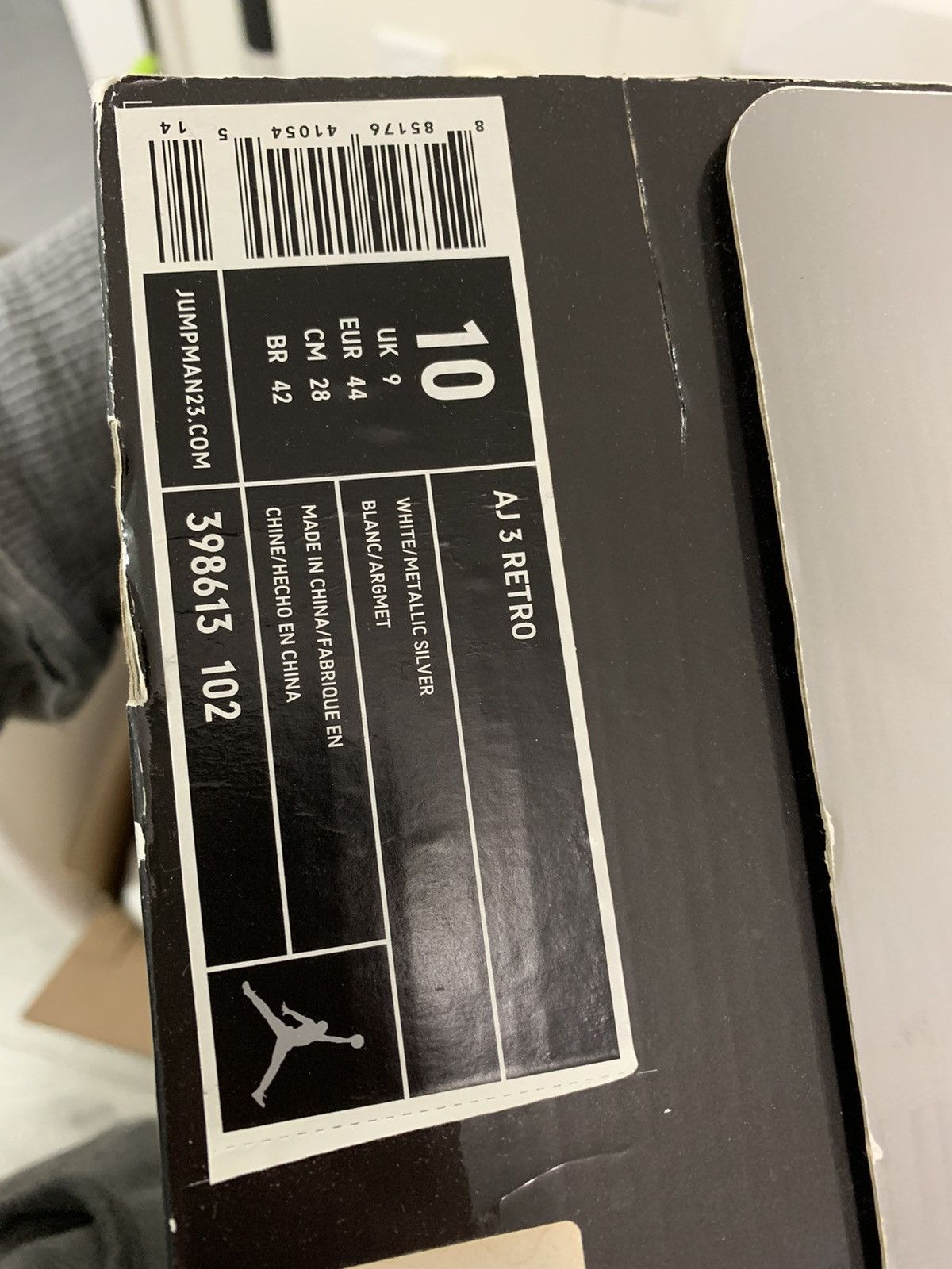 Jordan Brand Air Jordan 3 Retro Silver Anniversary 2010 Size US 10 / EU 43 - 19 Thumbnail