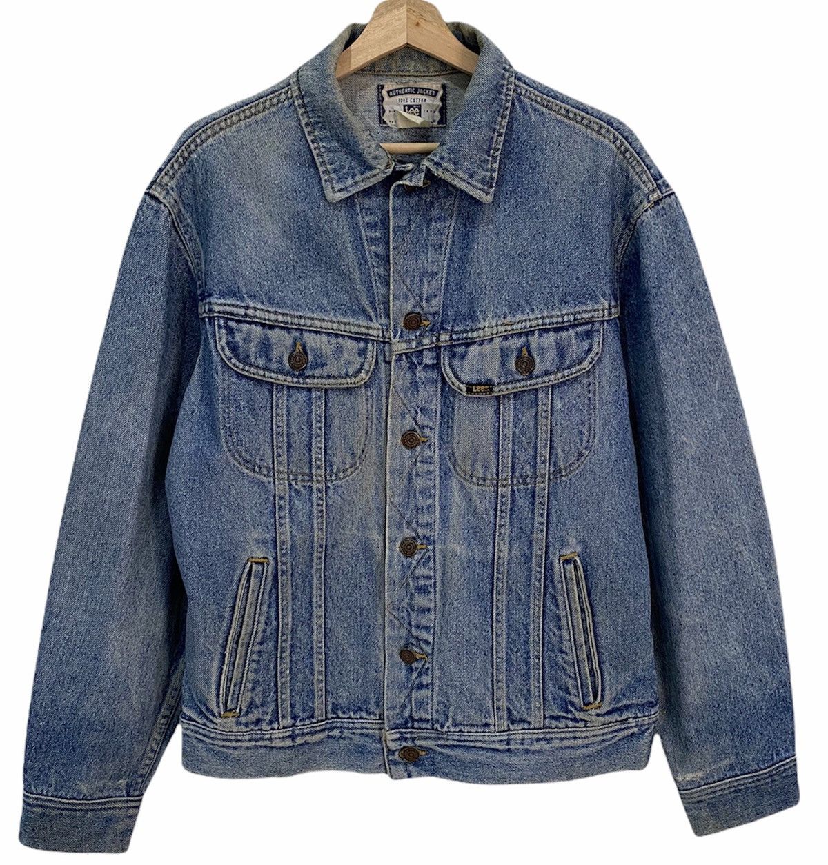 Lee LEE RAIDERS 1990’s ACID WASH DENIM TRUCKER JACKET Size US M / EU 48-50 / 2 - 6 Thumbnail