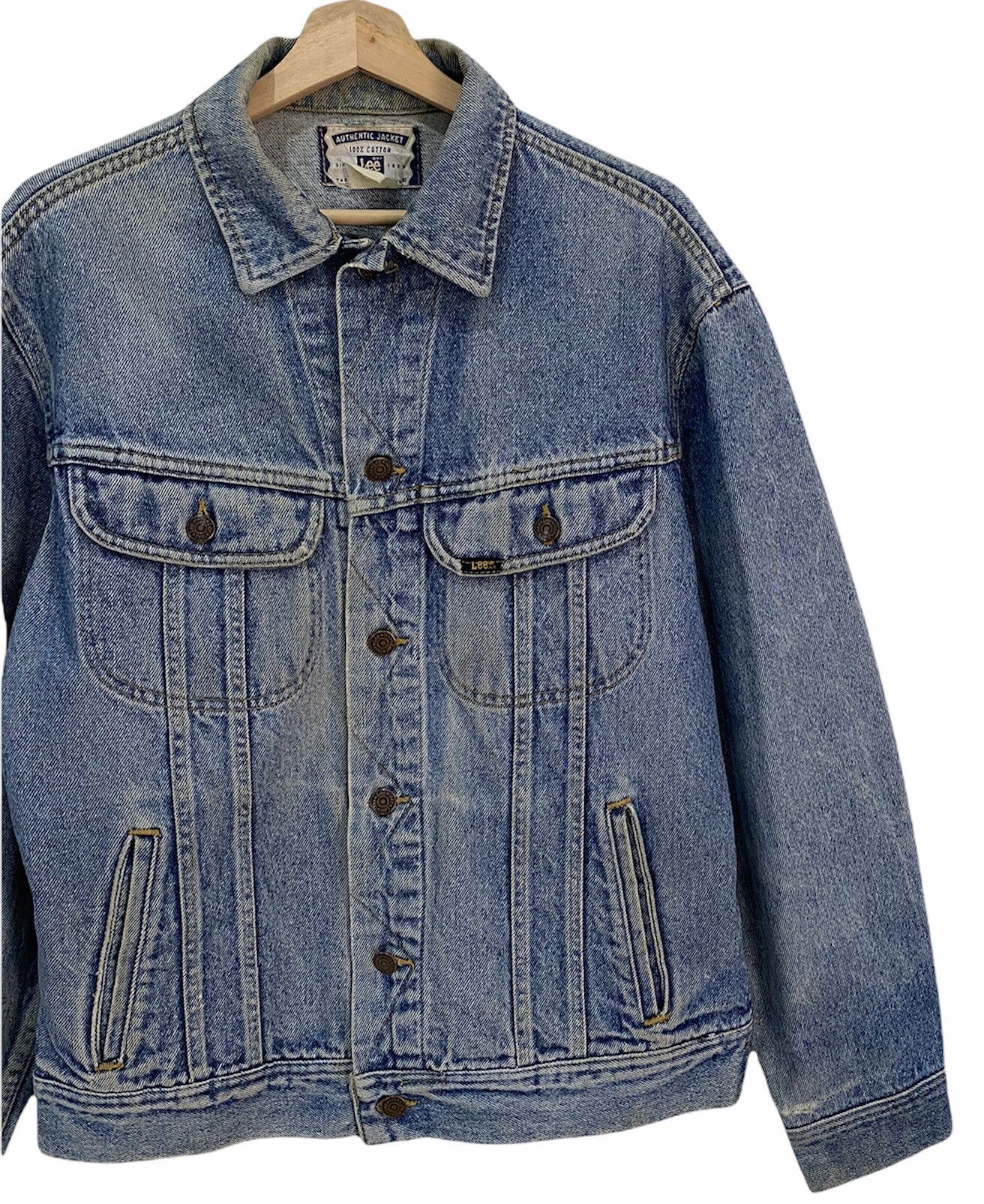 Lee LEE RAIDERS 1990’s ACID WASH DENIM TRUCKER JACKET Size US M / EU 48-50 / 2 - 10 Thumbnail
