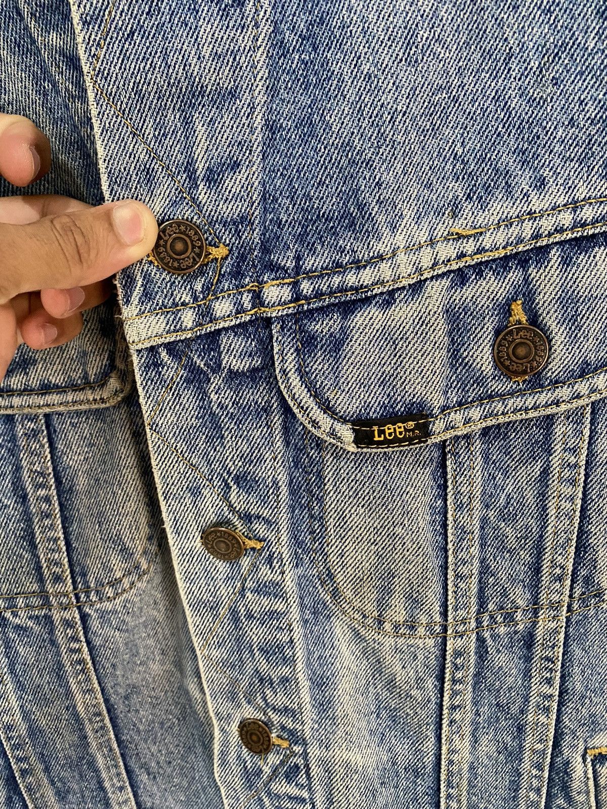 Lee LEE RAIDERS 1990’s ACID WASH DENIM TRUCKER JACKET Size US M / EU 48-50 / 2 - 12 Thumbnail